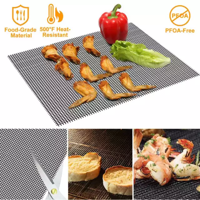 Rolling Grilling Basket Stainless Steel Grill Mesh Camping Barbecue & Grill Mat