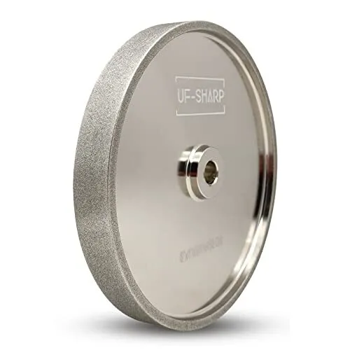 UF-SHARP CBN Grinding Wheel 8 inch 600 Grit, 1 Wide, 5/8 Arbor, Suitable for All