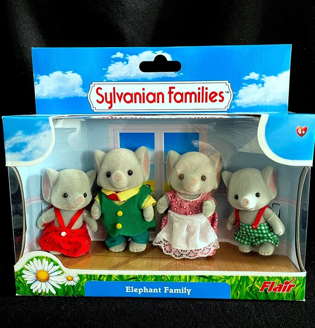 SYLVANIAN FAMILIES 4550 Elephant Trunk Family Set Boxed Animal