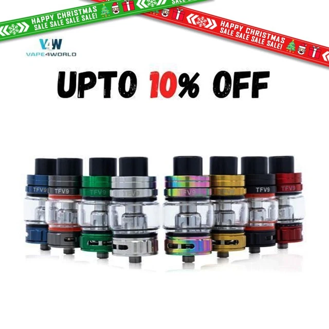 SMOK TFV9 Tank DTL 2ml E Liquid Capacity TFV9 Mesh Coils Free Fast Dispatch
