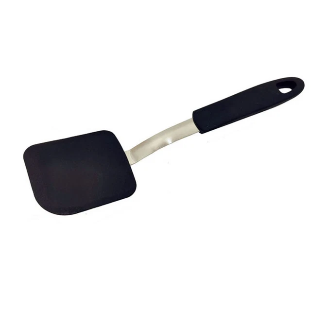 Girador de sartenes de acero inoxidable espátula de cocina de silicona raspador espátula