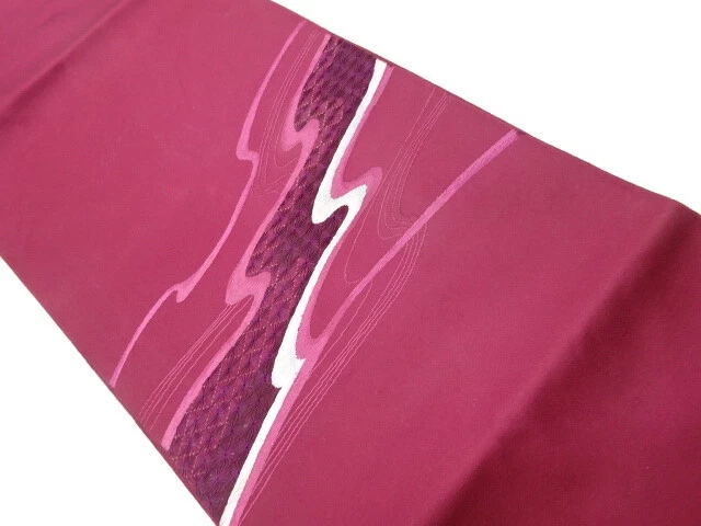 43264# Japanese Kimono / Vintage Nagoya Obi /   Embroidery / Stream