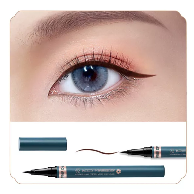 Blau Weiß Flüssiger Eyeliner Matt Glatt Wasserfest Schweißsicher Augen ] 3