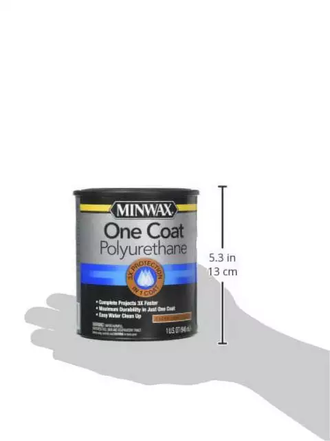 MINWAX ONE COAT Polyurethane, Semi-Gloss, Clear, 1 Quart $24.97 - PicClick