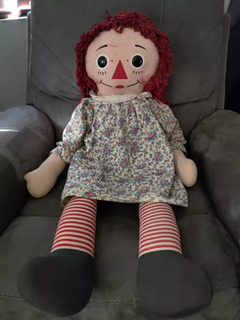 Vintage Raggedy Ann doll Knickerbocker 1970s 39 Inch