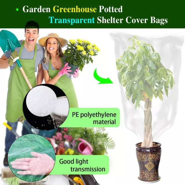 Winter Drawstring Plant Covers Freeze Frost Protection Bag For Protecting S-XL