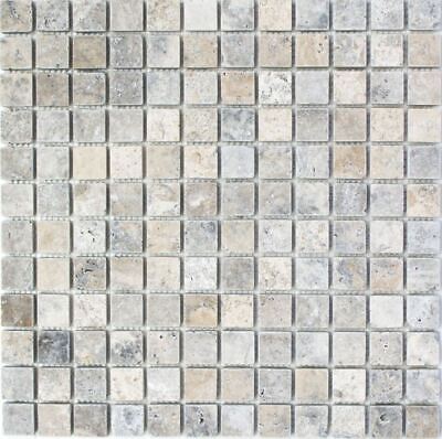 Azulejos de mosaico plata antigua pared baño cocina piedra natural 43-47023_b|1 alfombra de mosaico