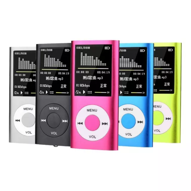 8 GB MP3 MP4 Music Player 1.8'' Screen Portable FM Radio Voice Recorder Gifts