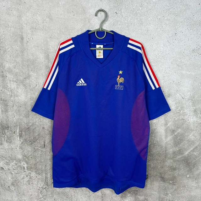 FRANCE NATIONAL TEAM 2002 2004 Home Football Shirt Signed Adidas Jersey