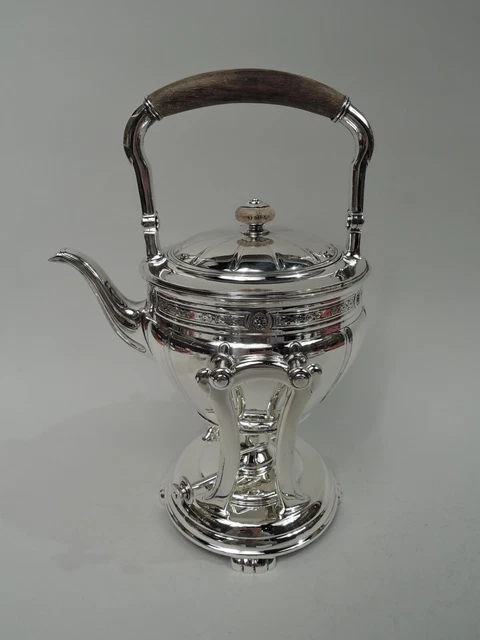Tiffany Bollitore Stand 17108C Antico Tè Caldo Acqua Americana Argento Sterling