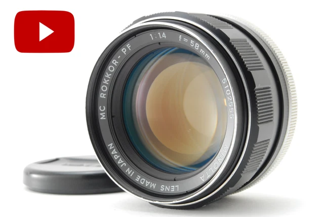 🎦 [EXCELLENT5] MINOLTA MC ROKKOR-PF 58mm f/1.4 Manual Focus