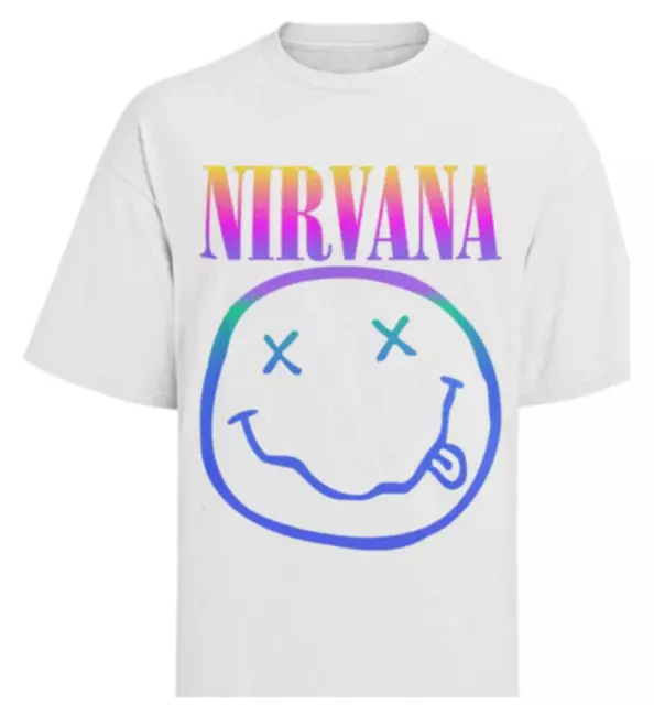 Nirvana Rock T Shirt Smiley Sorbet Ray Top Official Licensed Various Sizes