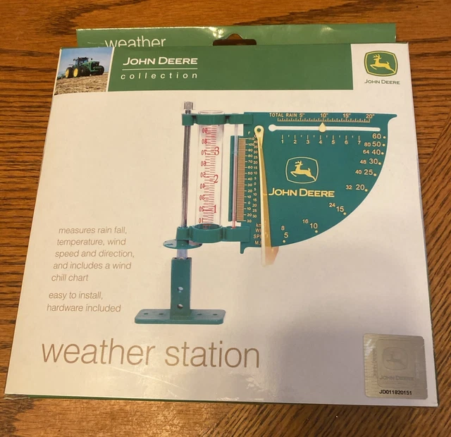 OFFICIAL JOHN DEERE Collection Weather Station Rain Gauge and
