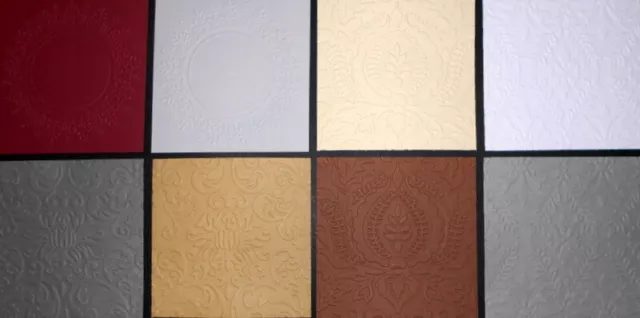 Embossed Textured Cardstock - 8 colours - 4 designs -  SCRAPBOOKING/CARDMAKING