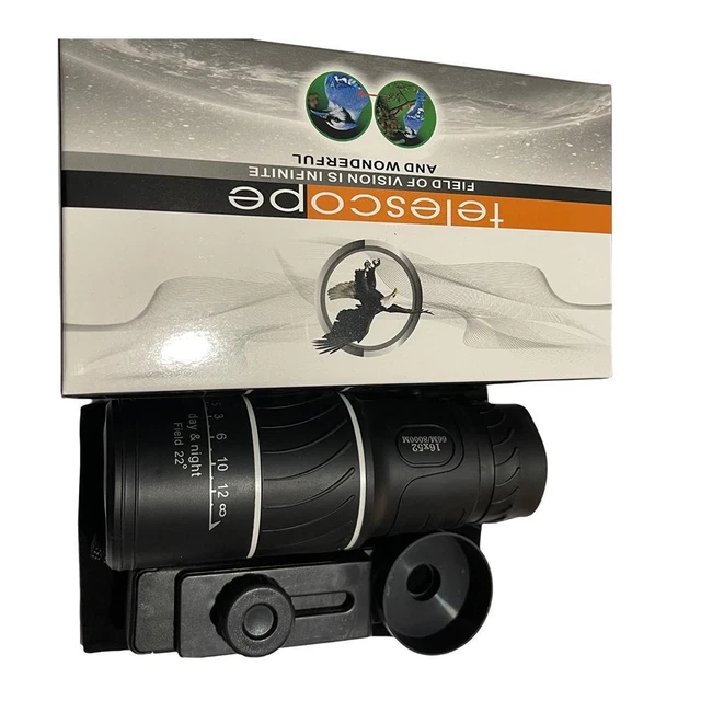 16X52 MONOCULAR TELESCOPE Dual Focus Zoom Binoculars 66M/8000M HD Scope ...