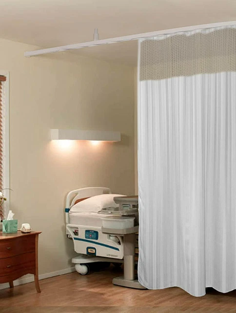 Lushomes Polyester white Stripe Hospital Curtain Pack Of :1  HSCNPLST1002