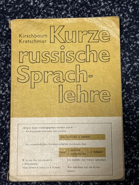 Kurze Russische Sprachlehre, Kirschbaum/ Kretschmar DDR-Lehrbuch Schulbuch 1981