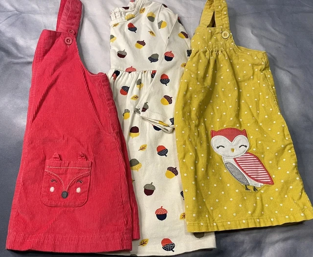 LOT OF 3 Toddler Girls Jumpers Romper Dresses Carters Wonder Nation 18 Months