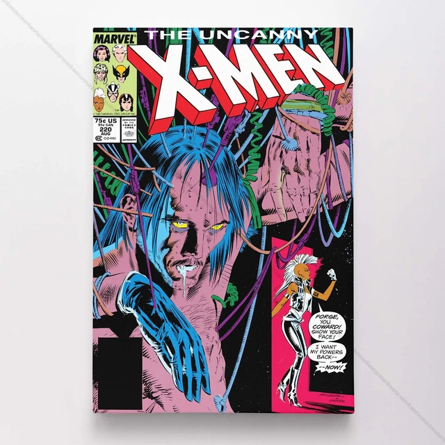 Uncanny X-Men Poster Canvas Vol 1 #220 Xmen Marvel Comic Book Art Print