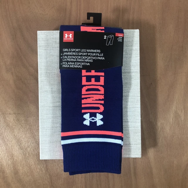 Under Armour Sport Girls Blue Grey Pink Knit Dance Athletic Leg Warmers NWT