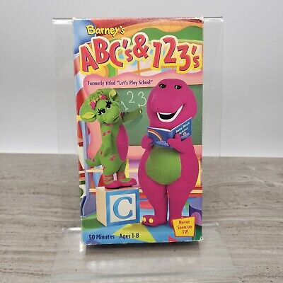 BARNEY'S ABC'S & 123'S "Let's Play School" VHS (1999) EUR 5,76