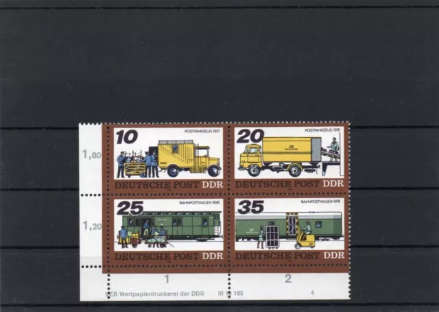DDR 1978-Mi.-Nr.-2299-2302 mit Druckvermerk postfrisch