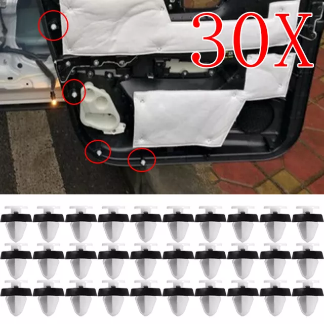 30XFor Citroen Peugeot 206 207 307 308 Expert Door Side Moulding Panel Trim Clip