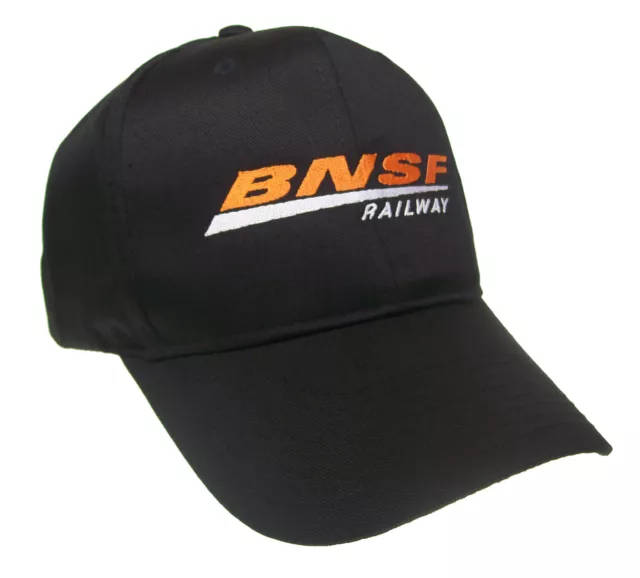BNSF Railway Railroad "Swoosh" Logo Embroidered Cap Hat 40-0048