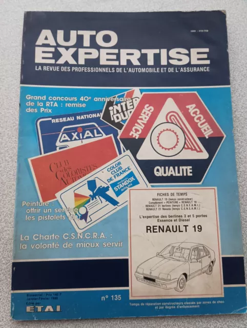 Rta Revue Technique Automobile Auto Expertise N135 Renault 19 Essence Diesel