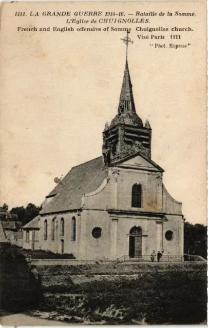 CPA MILITAIRE La Grande Guerre, l'Eglise de Chuignolles (315439)
