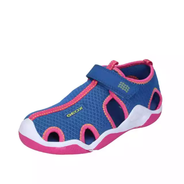 Chaussures Fille GEOX 38 Ue Sandales Bleu Tissu Violet BD50-38