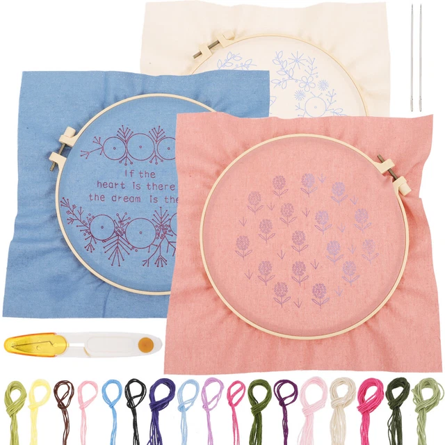 Kit materiale ricamo lino croce posta suite tridimensionale
