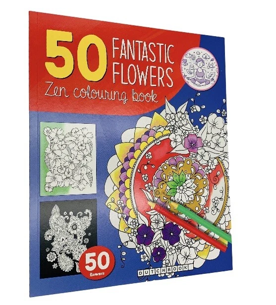 Malbuch für Erwachsene 50 Fantastic Flowers Blumen Ausmalbuch 50 Motive 25 Seite
