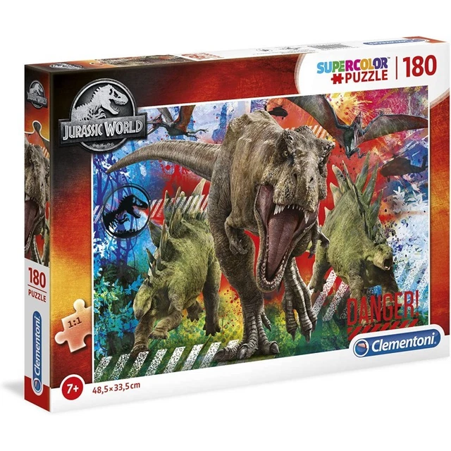 CLEMENTONI - PUZZLE Jurassic World 180 pz Park Supercolor World ...