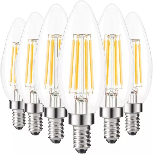 E14 LED Kerzenlampe, C35 Filament kleine Edison Schraube Glühbirnen, 4 W