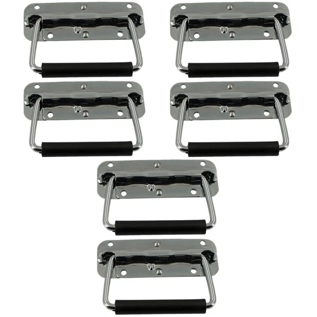 6 PCS Nero Cabinet Maniglie Petto Maniglie Pieghevole Tool Box Maniglia