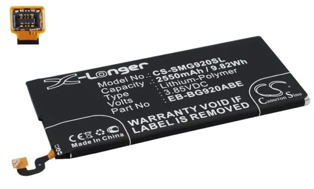 Battery for Samsung EB-BG920ABE SCH-J510 SCV31 SGH-N520 SM-G920 SM-G9200