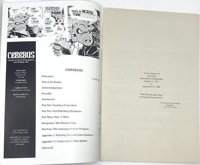 Cerebus Guide to Self Publishing Dave Sim Aardvark-Vanaheim 1997 UNREAD VF-VF+ 3