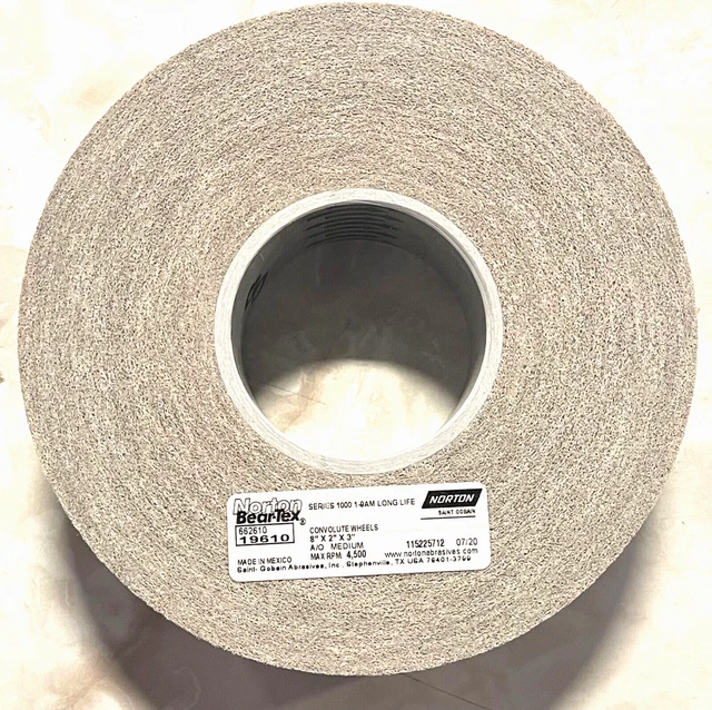 Norton Bear-Tex Convolute Wheel 8" x 2" x 3" Aluminum Oxide Medium