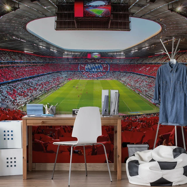 Fototapete FCB Stadion Rot Weiß WANDBILD FC BAYERN MÜNCHEN ALLIANZ ARENA DEKO