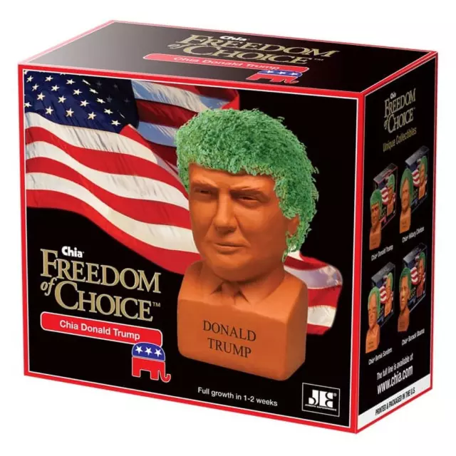 Chia Pet Donald Trump Freedom of Choice - Decorative Pot Chia Seeds Novelty Gift