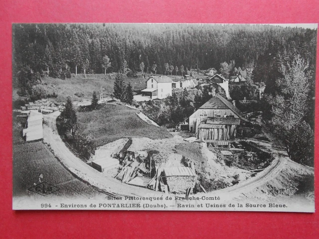 PONTARLIER ( Environs )  :  Ravin et Usines de la Source Bleue.