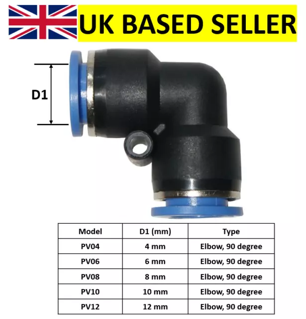 Pneumatic Push In Fitting Air Water Pipe - All Type Fittings 4-6-8-10-12-14-16Mm 3