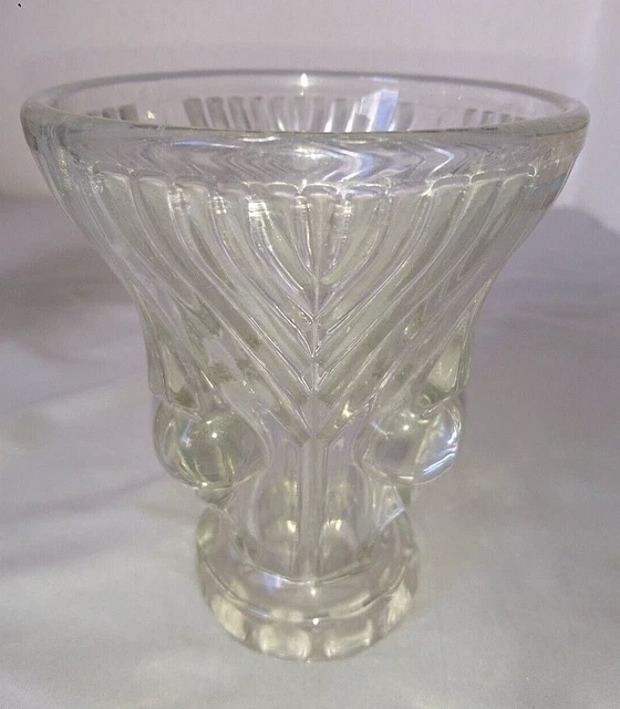 TRES BEAU VASE Soliflore Ancien En Verre Vert Et Dorure EUR 20,00