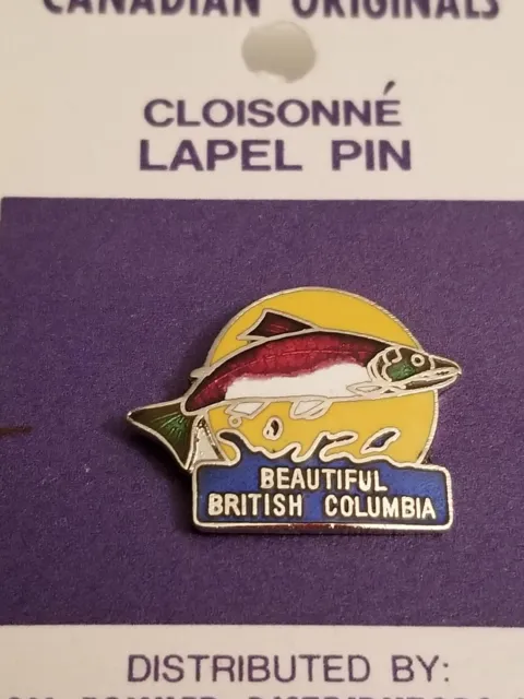 Beautiful British Columbia Fish Lapel Pin 3551 AUCTION