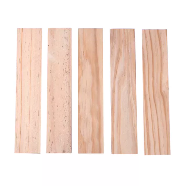 5er Pack, unfertige quadratische Hartholzstreifen - robuste Holzdübelstäbe