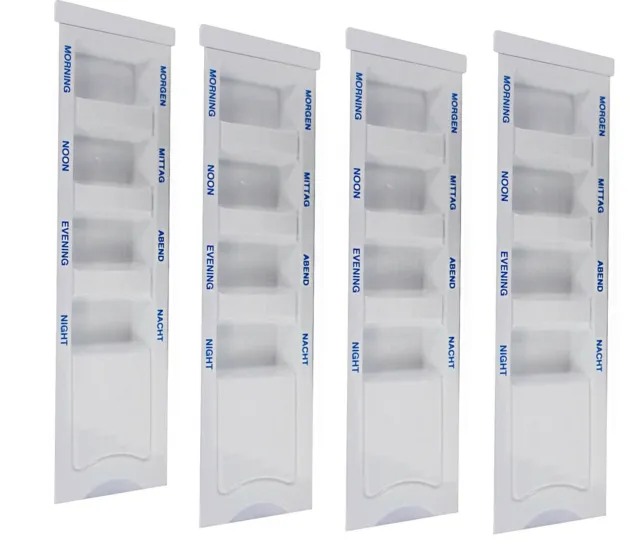 10 Medikamentendispenser Tablettenboxen für 1 Tag m. 4 Fächern