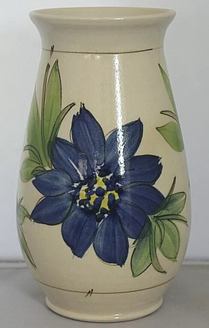 Large  Signed Ian Gamble Hand Painted   Pottery Vase   Made in Australia