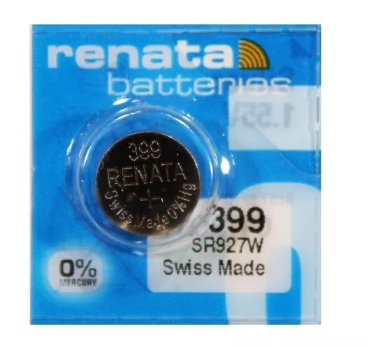 RENATA 399 SR927W SR927 1,55 V Pile Bouton Ronde Oxyde Argent - Suisse Made