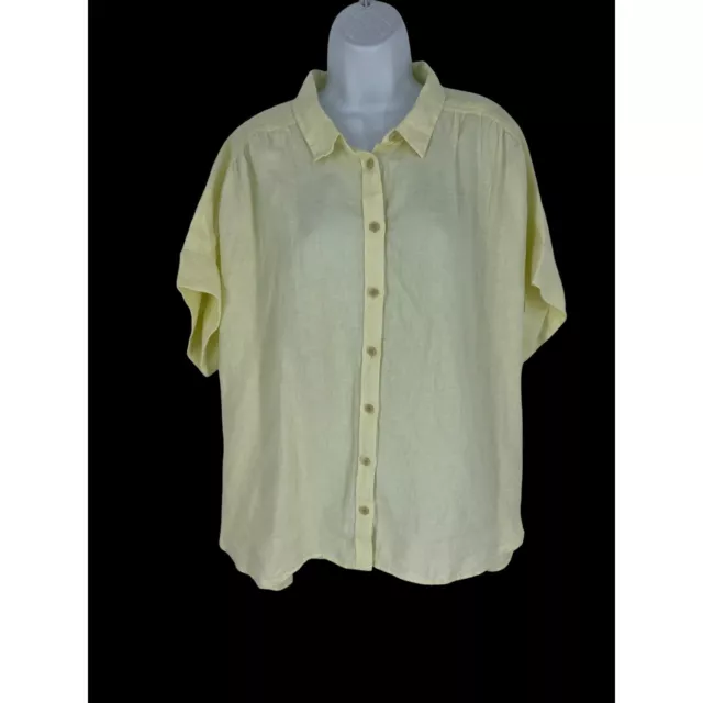 J. Crew Relaxed-fit Short-Sleeve Baird McNutt Irish Linen Shirt Size XL